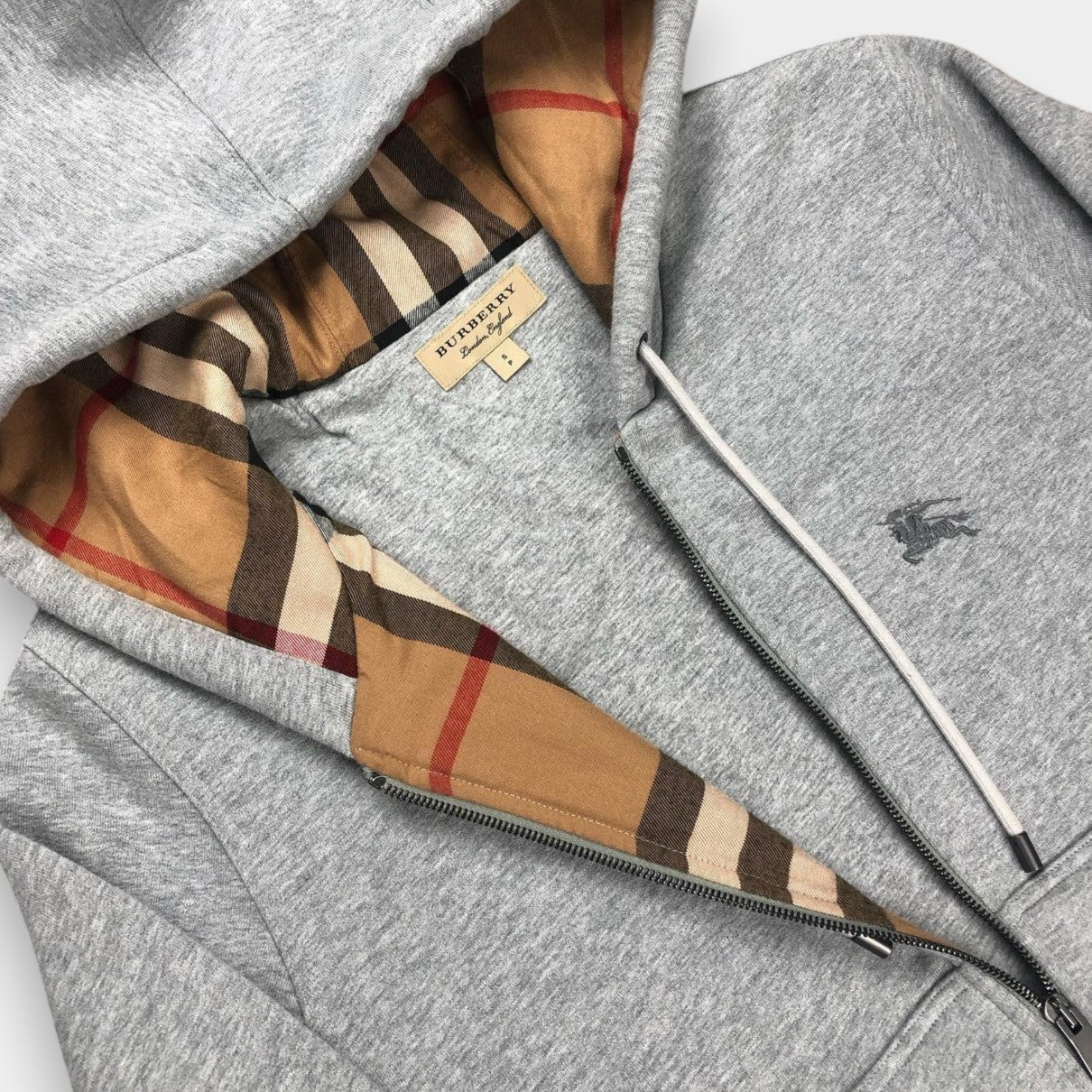 Sweat à capuche Burberry gris